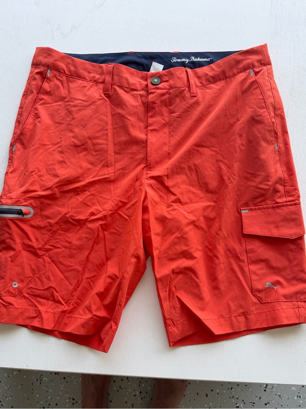Tommy Bahama Orange Cargo Swim Shorts